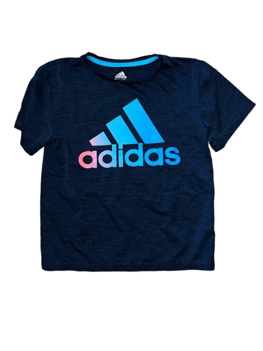 Adidas Navy Short-Sleeve Tee - Youth Small
